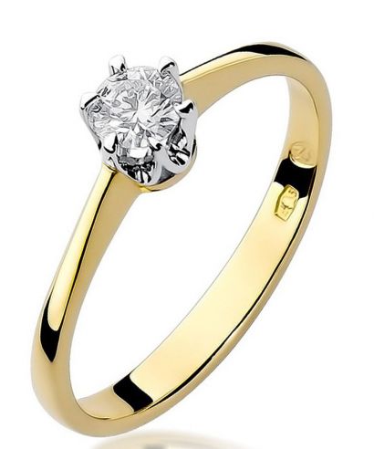 Pierścionek Bonore ze złota próby 585 z diamentem 0,2 ct