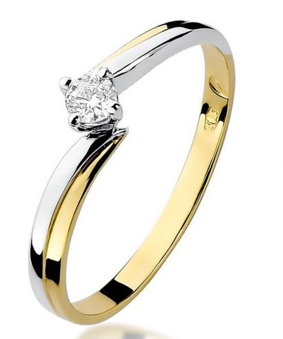 Pierścionek Bonore ze złota próby 585 z diamentem 0,08 ct