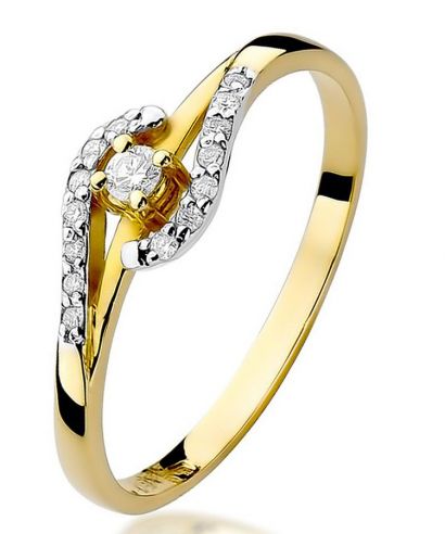 Pierścionek Bonore ze złota próby 585 z diamentem 0,04 ct