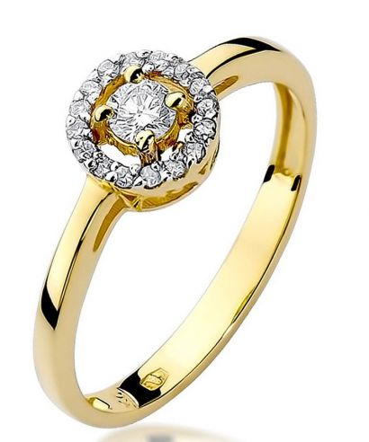 Pierścionek Bonore ze złota próby 585 z diamentem 0,12 ct
