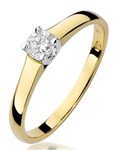 Pierścionek Bonore ze złota próby 585 z diamentem 0,2 ct