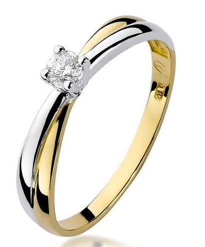 Pierścionek Bonore ze złota próby 585 z diamentem 0,08 ct