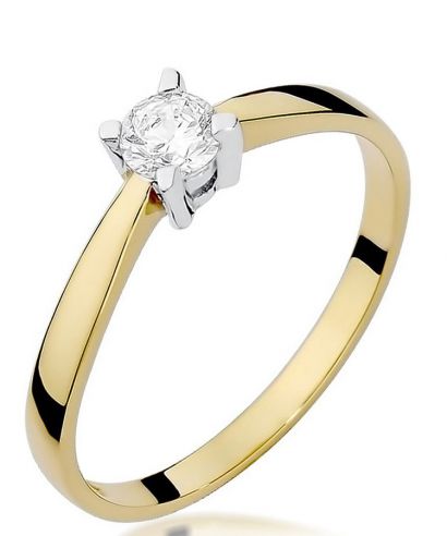 Pierścionek Bonore ze złota próby 585 z diamentem 0,2 ct