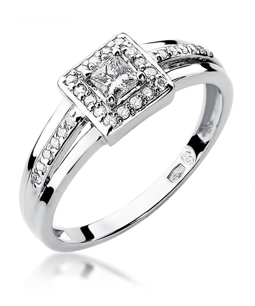 Pierścionek Bonore ze Złota próby 585 z diamentem 0,29 ct
