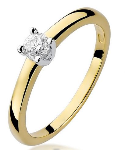 Pierścionek Bonore ze złota próby 585 z diamentem 0,2 ct