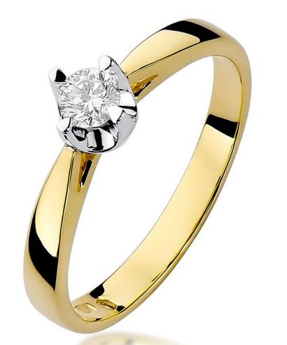 Pierścionek Bonore ze złota próby 585 z diamentem 0,2 ct