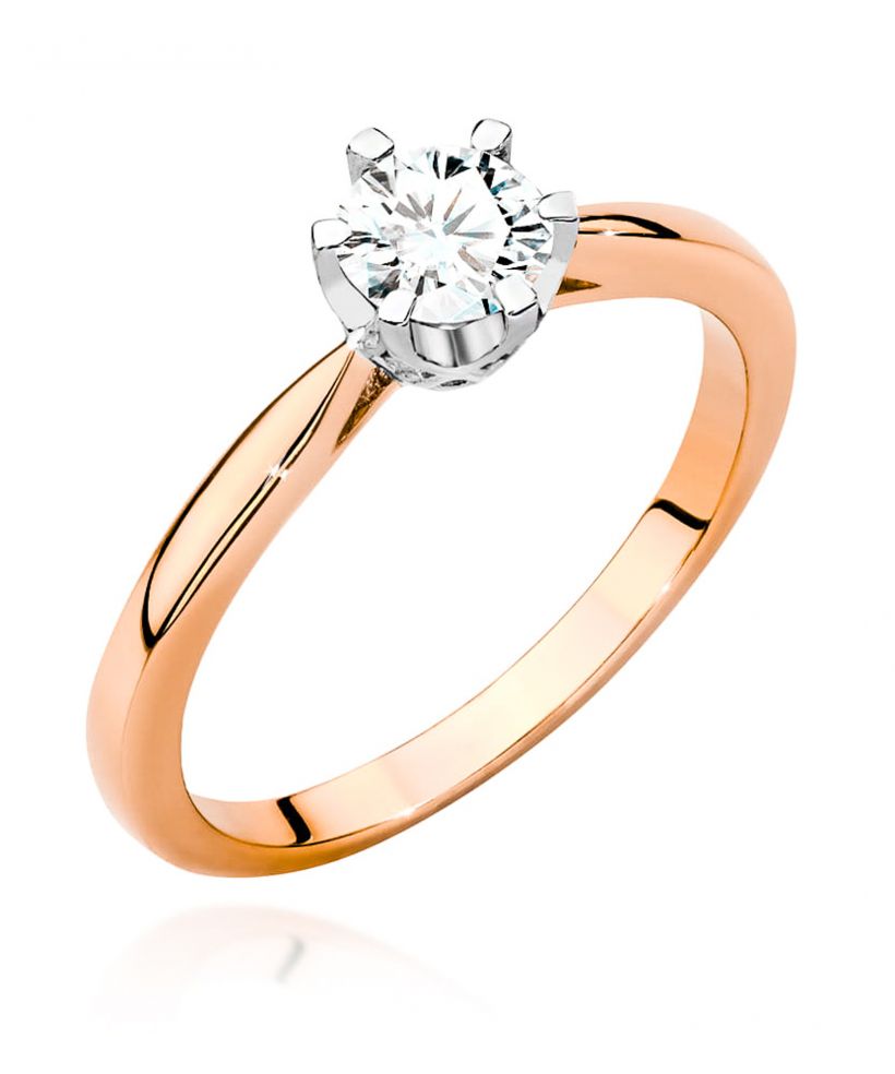Pierścionek Bonore ze Złota próby 585 z diamentem 0,56 ct