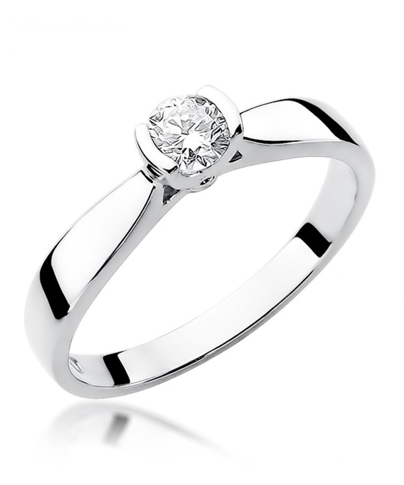 Pierścionek Bonore ze Złota próby 585 z diamentem 0,25 ct