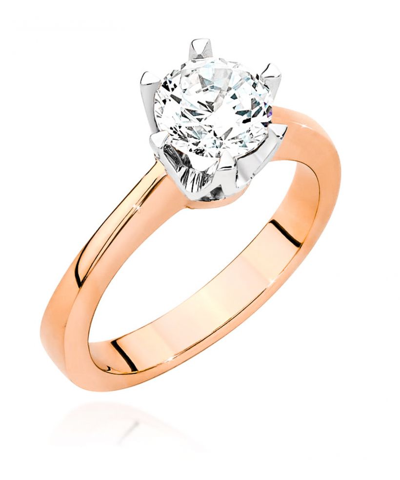 Pierścionek Bonore ze Złota próby 585 z diamentem 0,7 ct