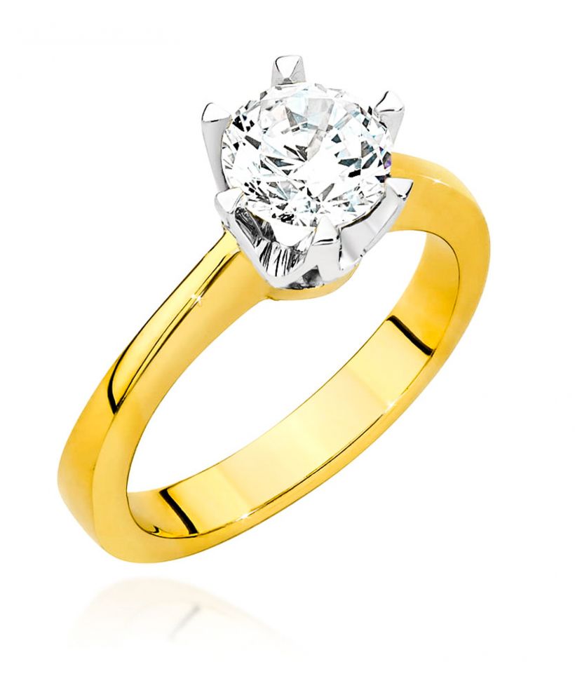 Pierścionek Bonore ze Złota próby 585 z diamentem 0,7 ct