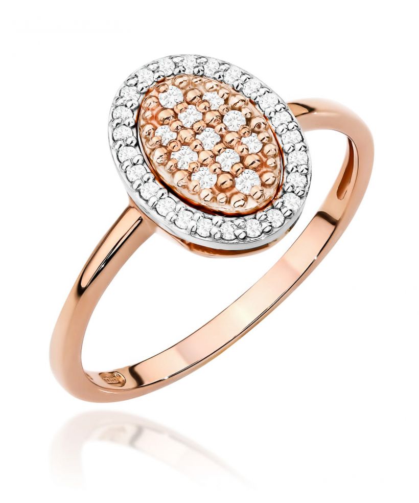 Pierścionek Bonore ze Złota próby 585 z diamentem 0,2 ct