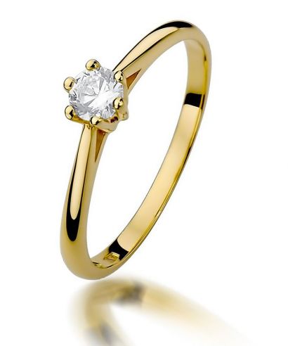 Pierścionek Bonore ze złota próby 585 z diamentem 0,15 ct