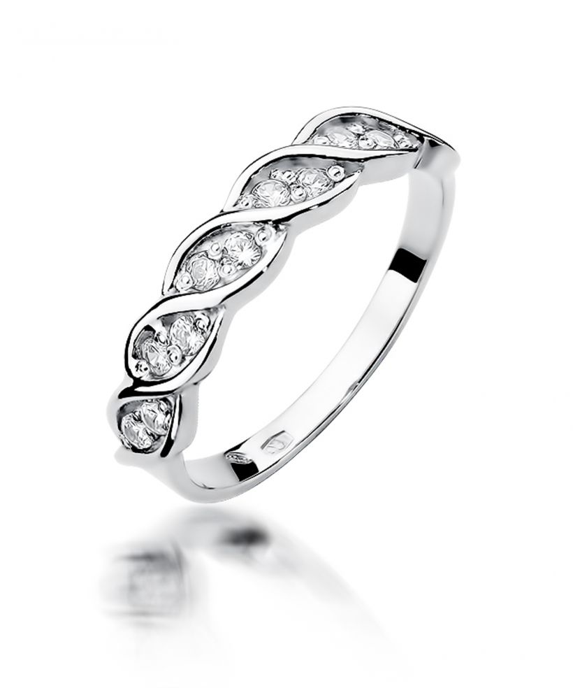 Pierścionek Bonore ze Złota próby 585 z diamentem 0,2 ct