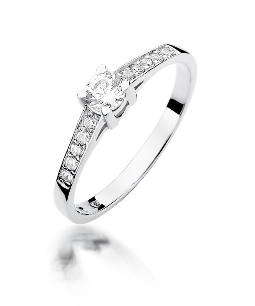 Pierścionek Bonore ze Złota próby 585 z diamentem 0,44 ct