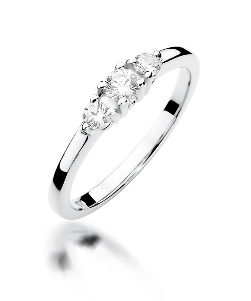 Pierścionek Bonore ze Złota próby 585 z diamentem 0,33 ct