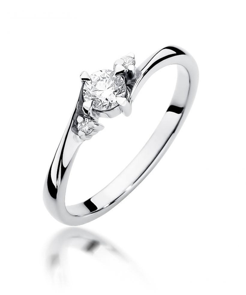 Pierścionek Bonore ze Złota próby 585 z diamentem 0,28 ct