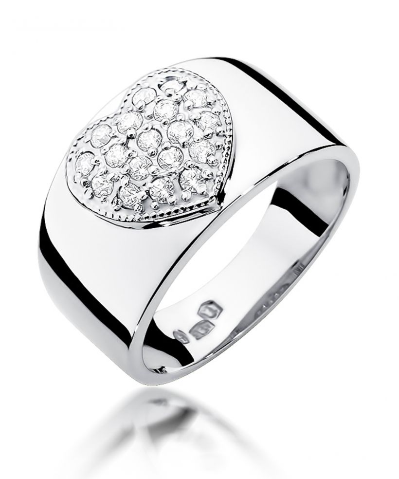 Pierścionek Bonore ze Złota próby 585 z diamentem 0,26 ct