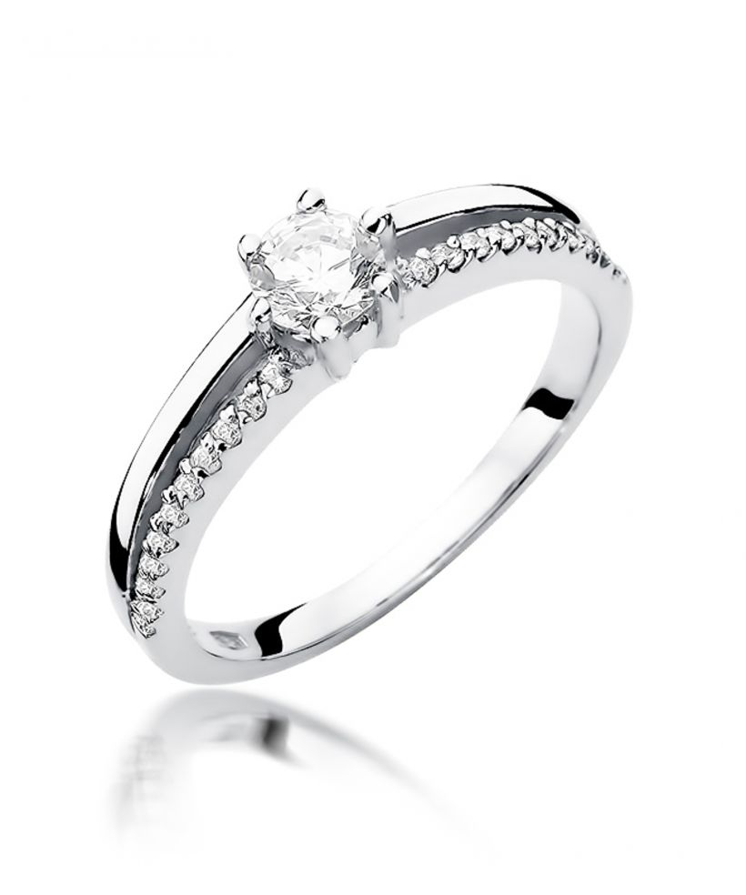 Pierścionek Bonore ze Złota próby 585 z diamentem 0,4 ct