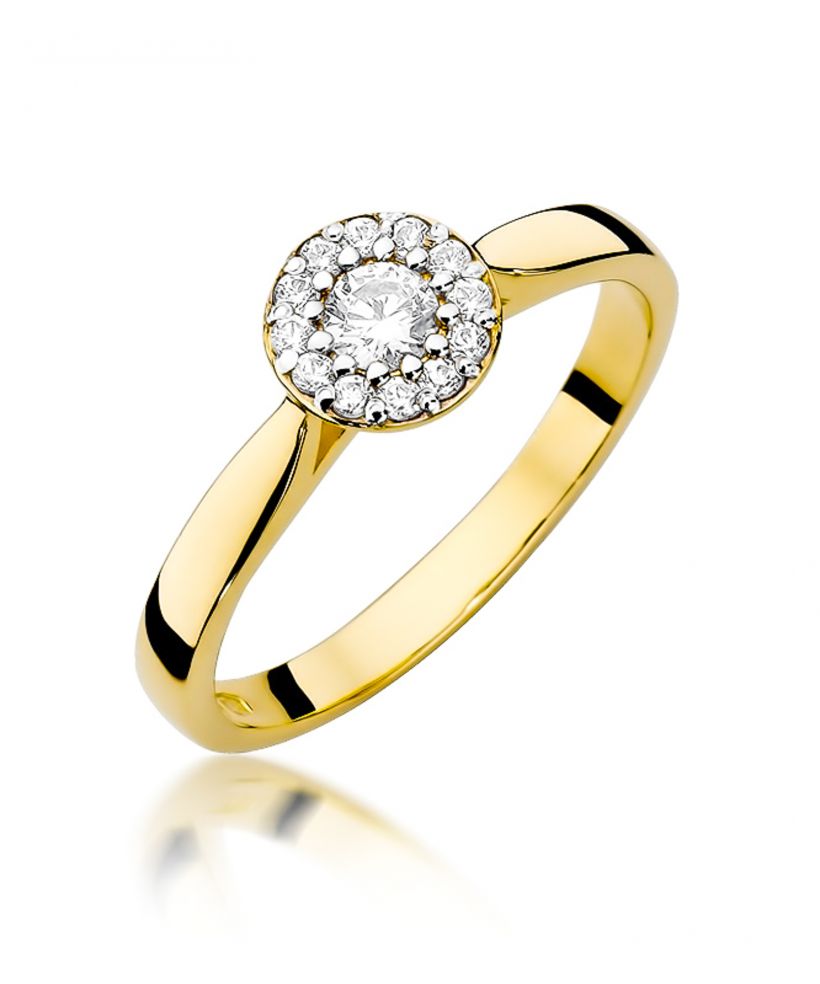 Pierścionek Bonore ze Złota próby 585 z diamentem 0,22 ct