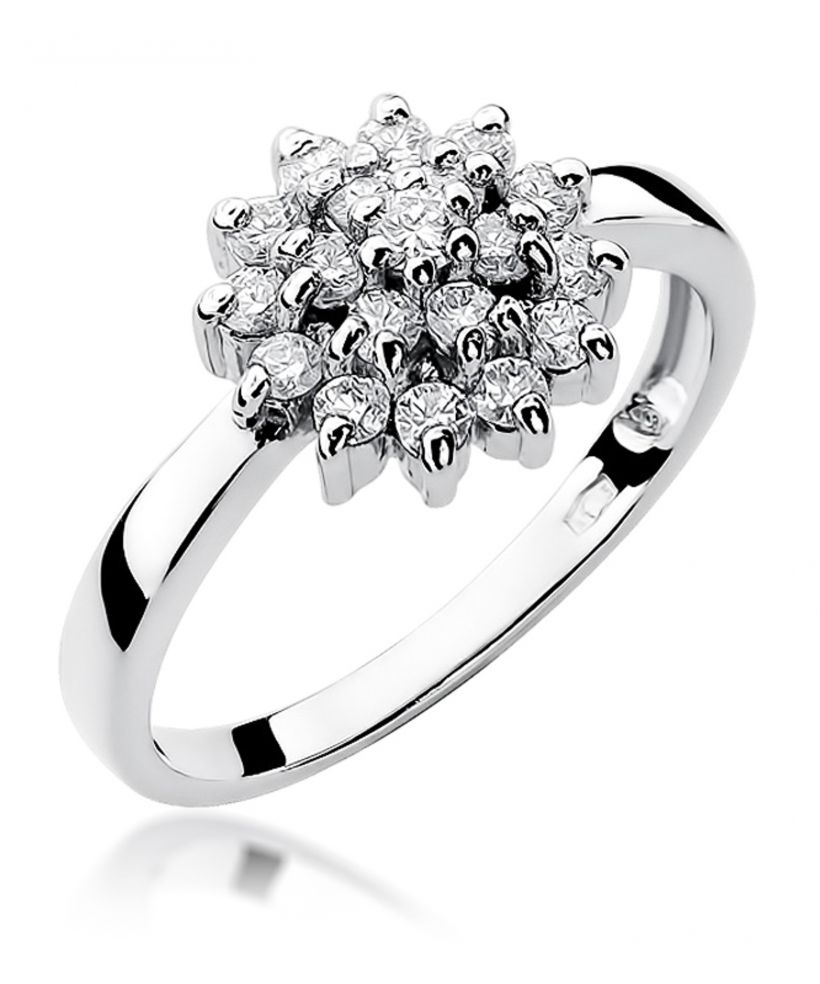 Pierścionek Bonore ze Złota próby 585 z diamentem 0,4 ct