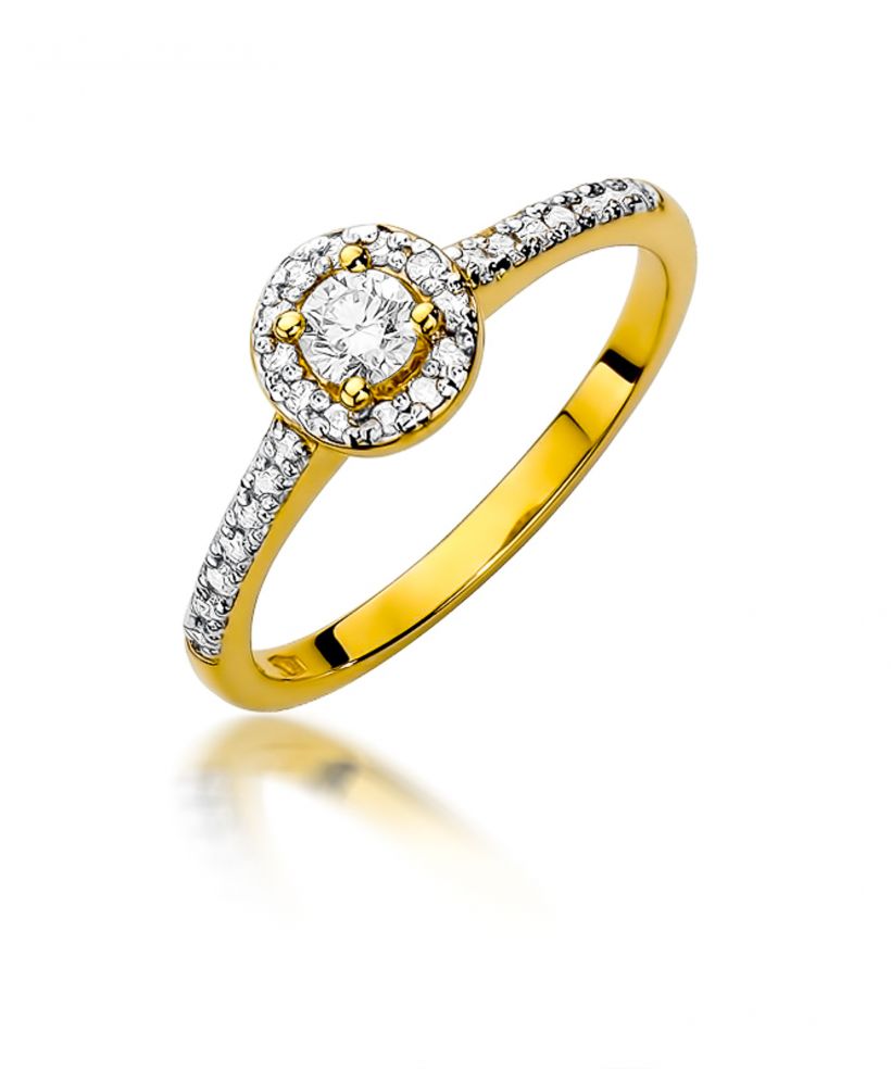 Pierścionek Bonore ze Złota próby 585 z diamentem 0,28 ct