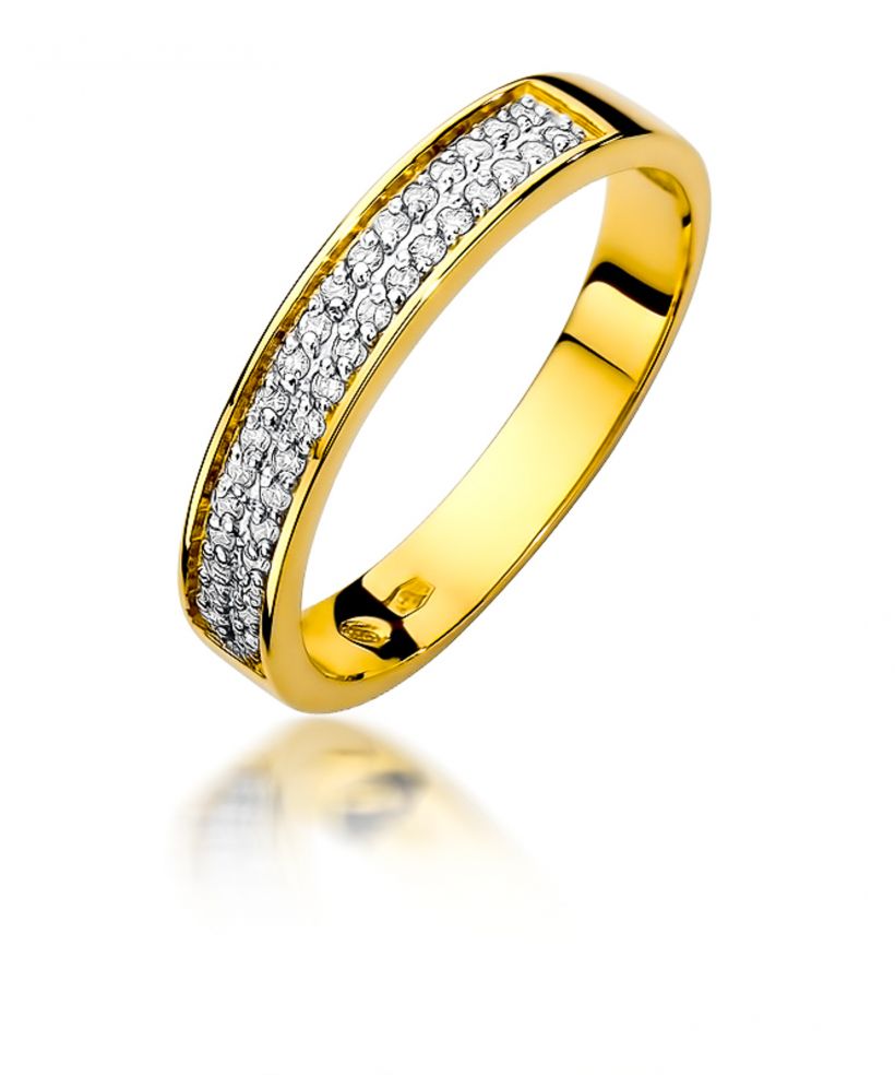 Pierścionek Bonore ze Złota próby 585 z diamentem 0,18 ct