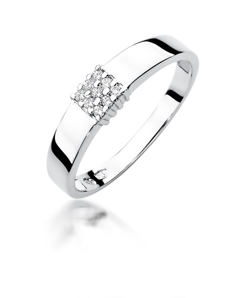 Pierścionek Bonore ze Złota próby 585 z diamentem 0,08 ct