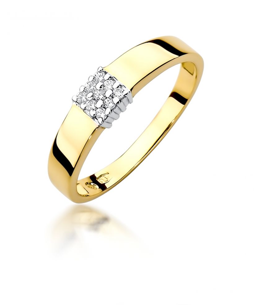 Pierścionek Bonore ze Złota próby 585 z diamentem 0,08 ct