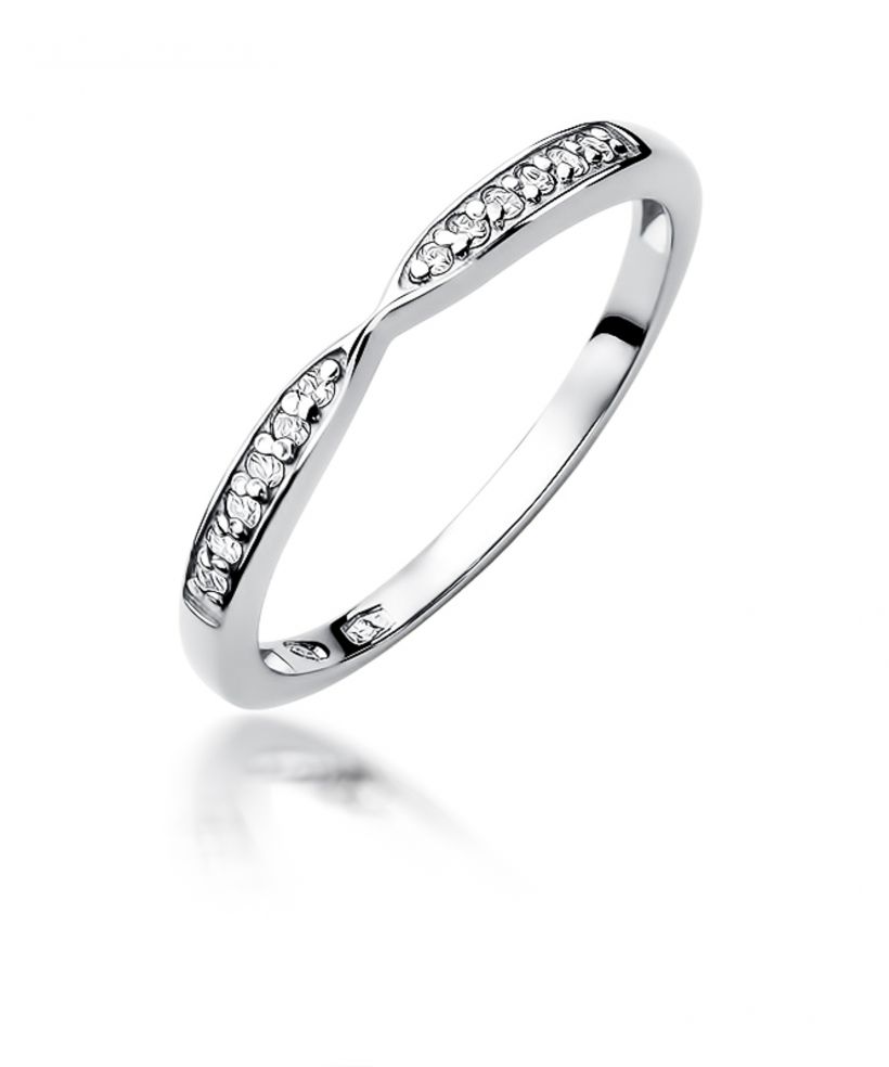 Pierścionek Bonore ze Złota próby 585 z diamentem 0,1 ct