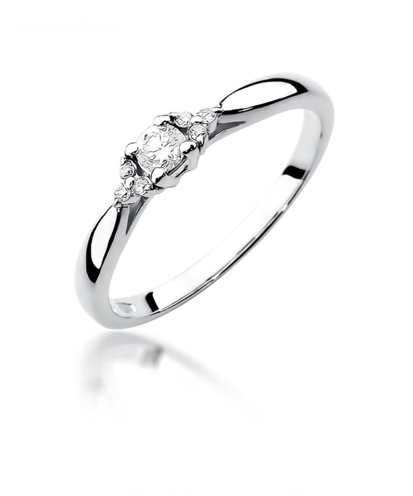 Pierścionek Bonore ze Złota próby 585 z diamentem 0,13 ct