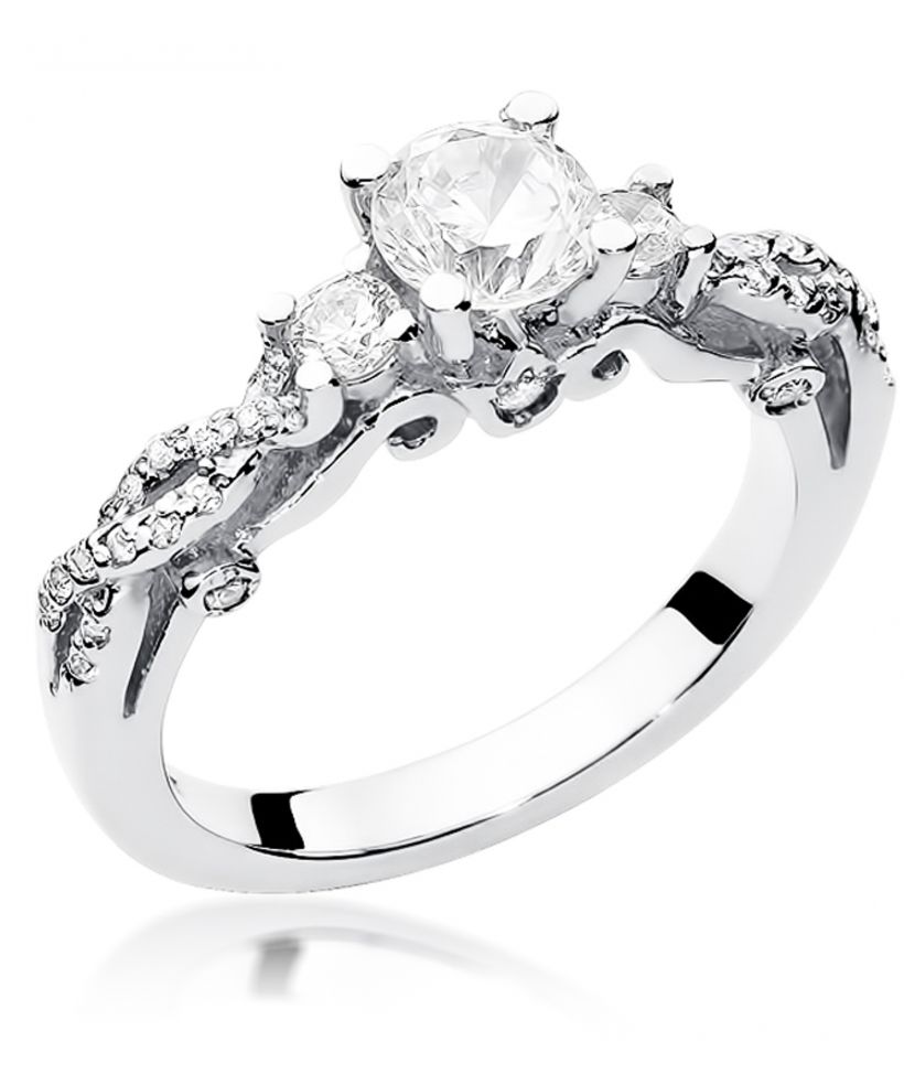 Pierścionek Bonore ze Złota próby 585 z diamentem 0,84 ct