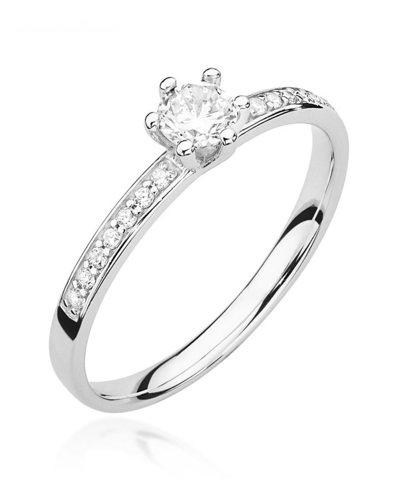 Pierścionek Bonore ze Złota próby 585 z diamentem 0,37 ct