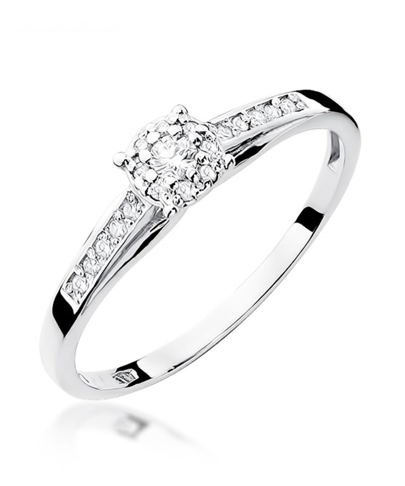 Pierścionek Bonore ze Złota próby 585 z diamentem 0,13 ct
