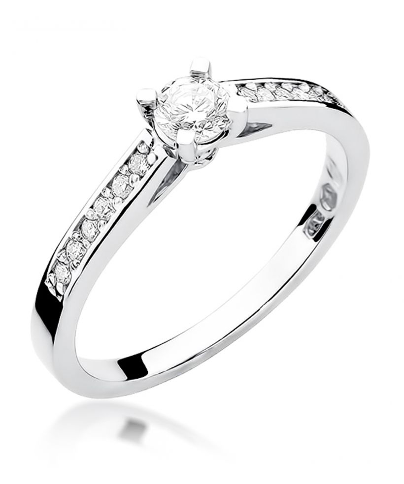 Pierścionek Bonore ze Złota próby 585 z diamentem 0,36 ct