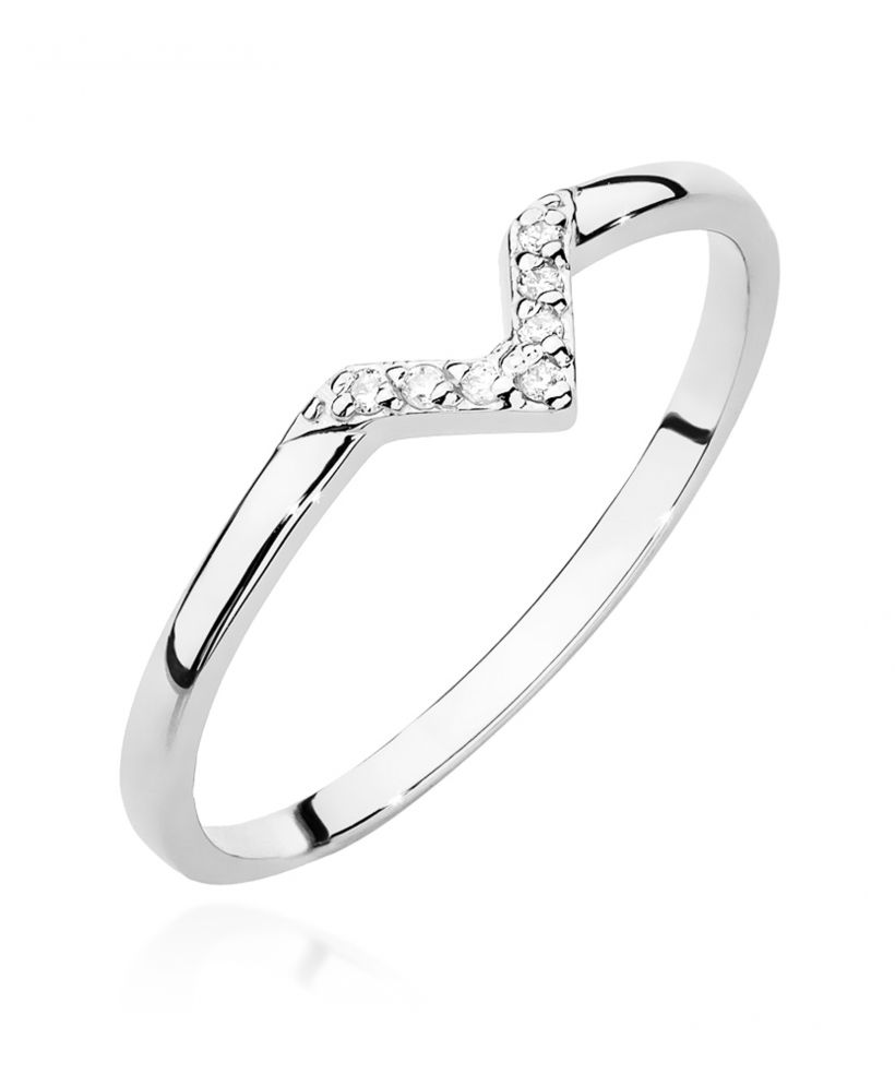 Pierścionek Bonore ze Złota próby 585 z diamentem 0,04 ct