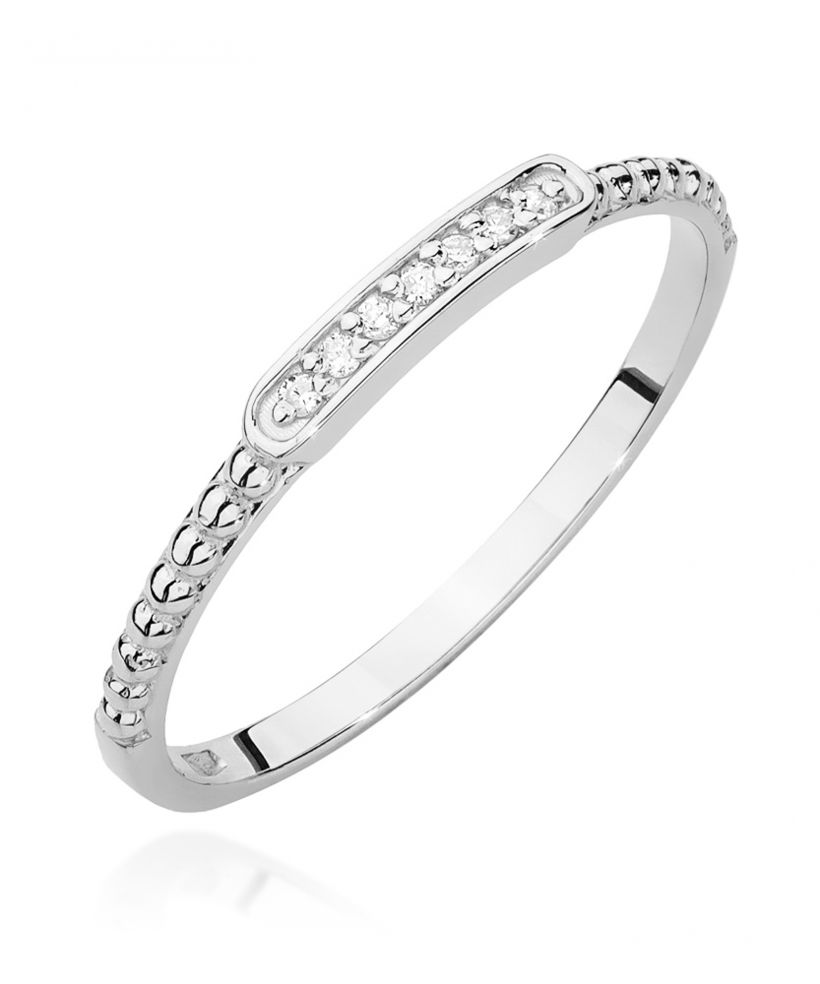 Pierścionek Bonore ze Złota próby 585 z diamentem 0,04 ct