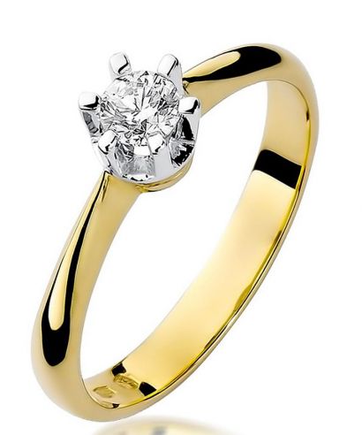 Pierścionek Bonore ze złota próby 585 z diamentem 0,23 ct