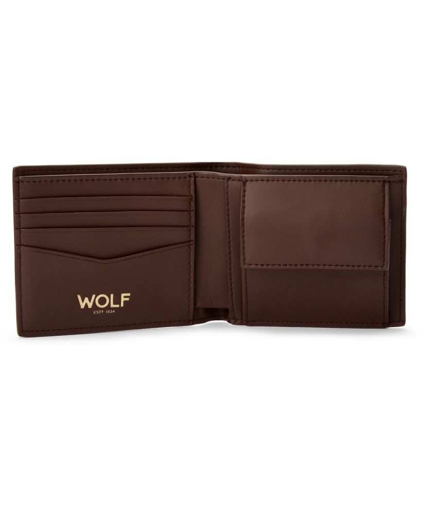 Portfel na banknoty i monety Wolf Signature Brown