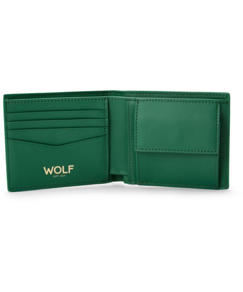 Portfel na banknoty i monety Wolf Signature Green