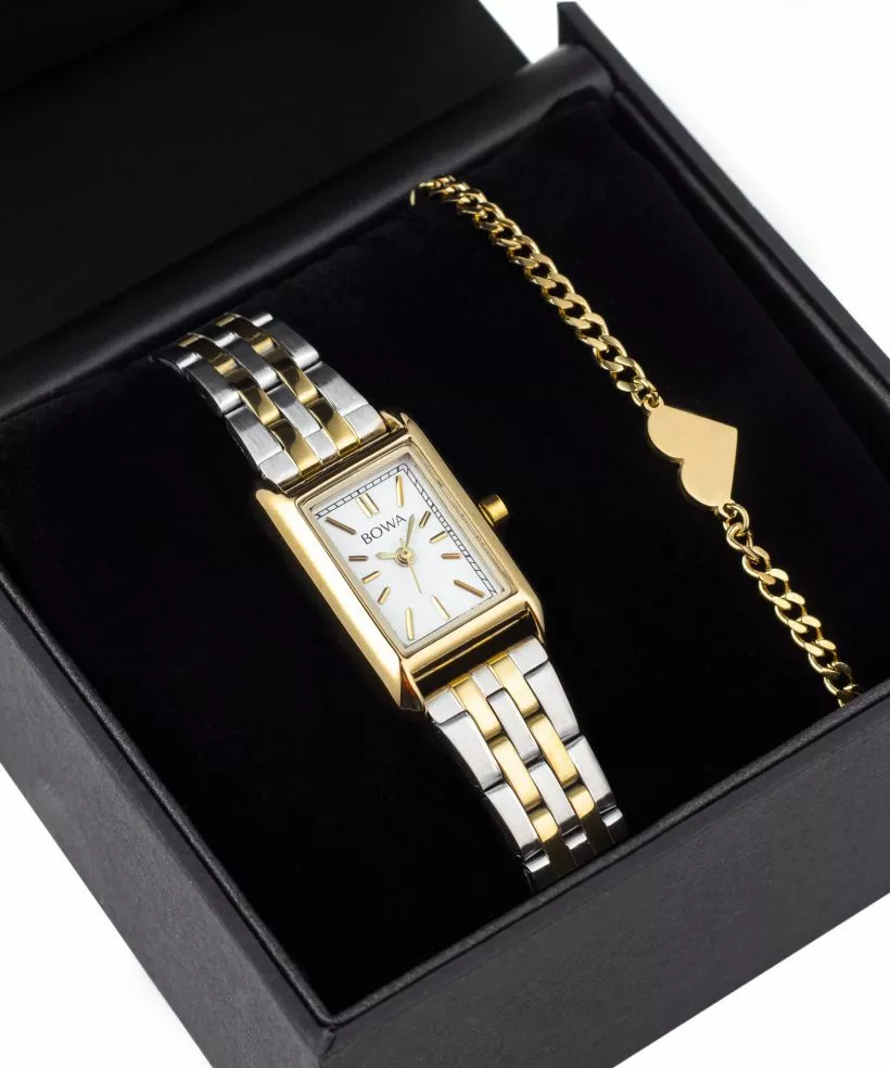 Zegarek damski BOWA Paris White Silver-Gold Steel 20 Gift Set