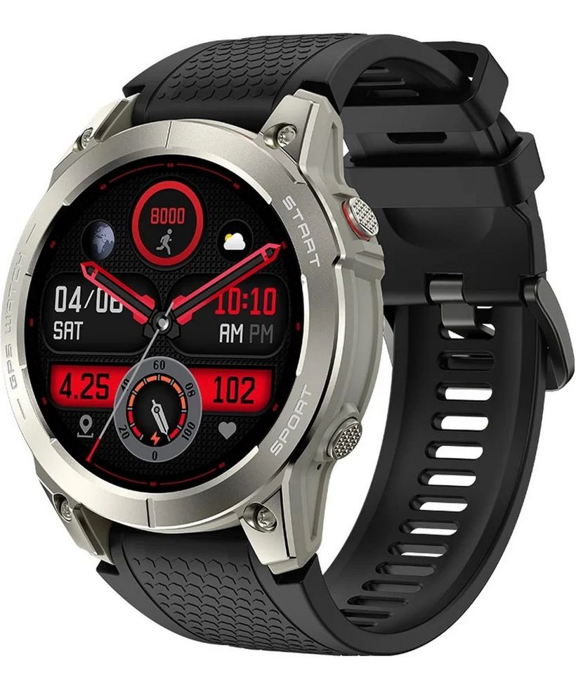Smartwatch Manta Activ X GPS Srebrny SET