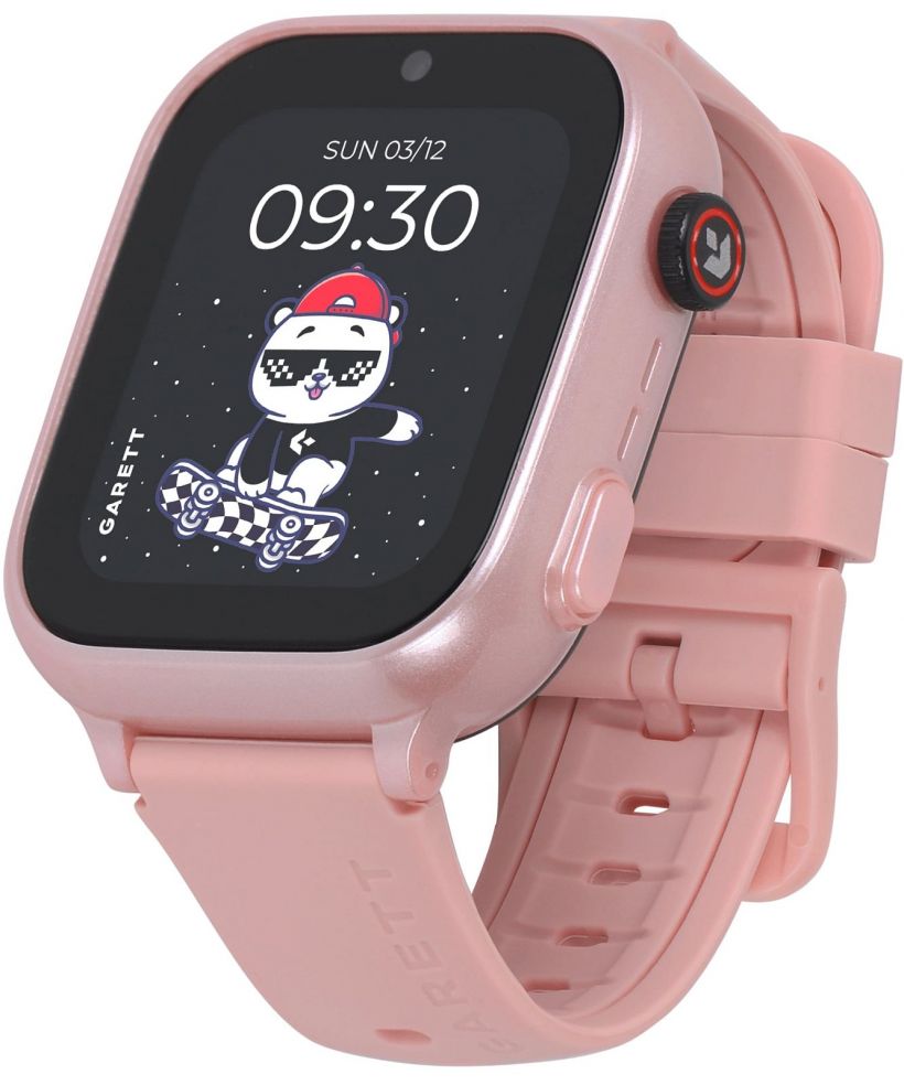 Smartwatch Garett Kids Cute 2 4G Różowy SET z Odblaskowym Paskiem