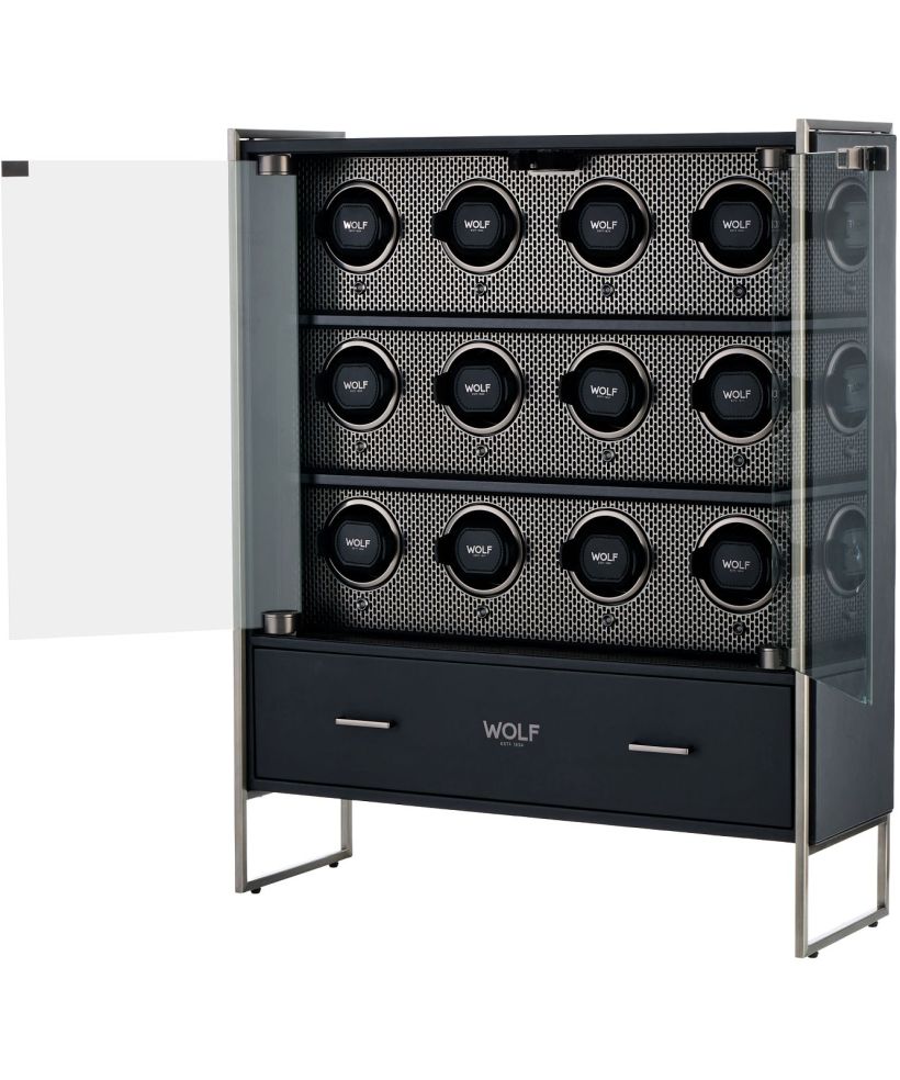 Szafa na zegarki z rotomatami Wolf Axis 12 PC Cabinet Powder Coat na 12 zegarków