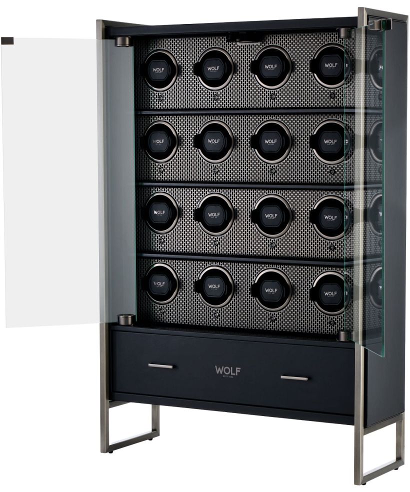 Szafa na zegarki z rotomatami Wolf Axis 16 PC Cabinet Powder Coat na 16 zegarków