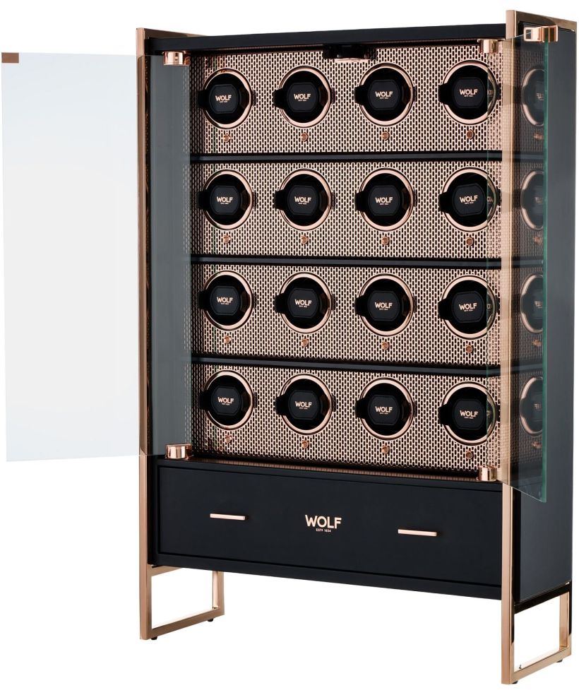 Szafa na zegarki z rotomatami Wolf Axis 16 PC Cabinet Copper na 16 zegarków