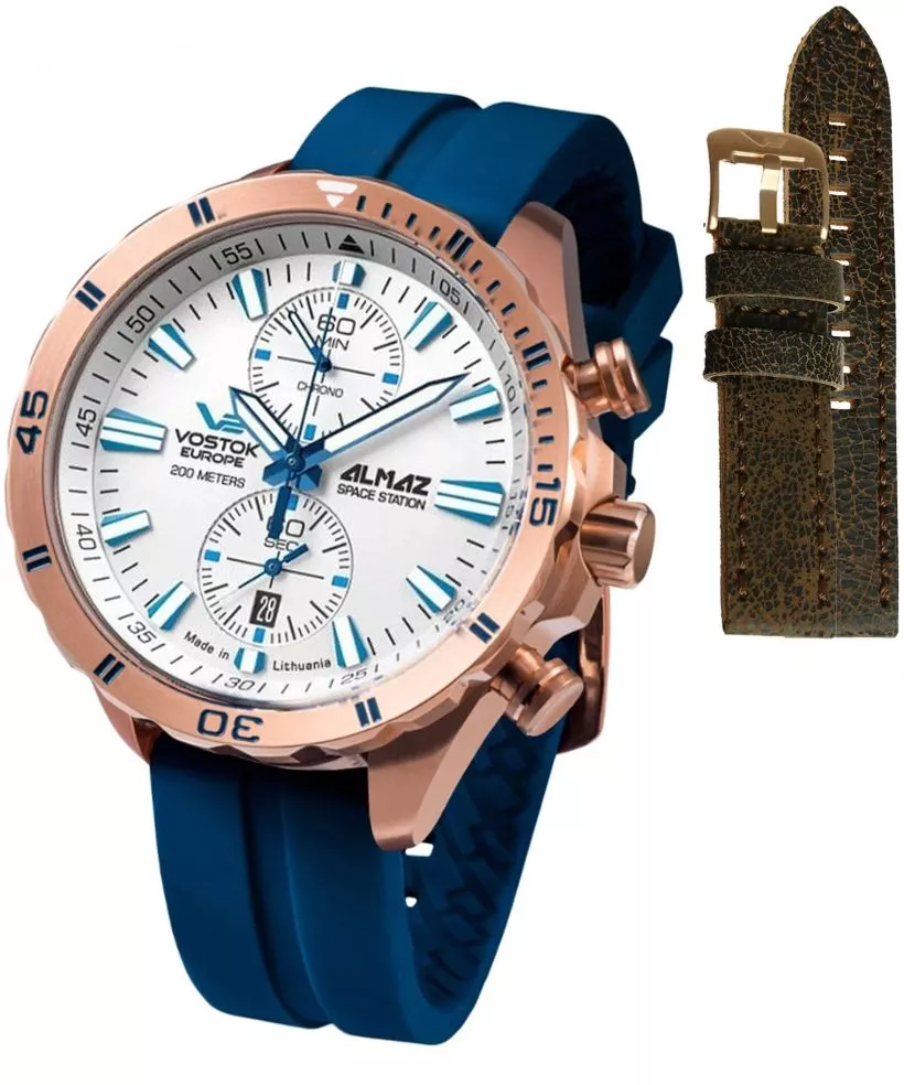 Zegarek męski Vostok Europe Almaz Chrono Limited Edition + paski Vostok