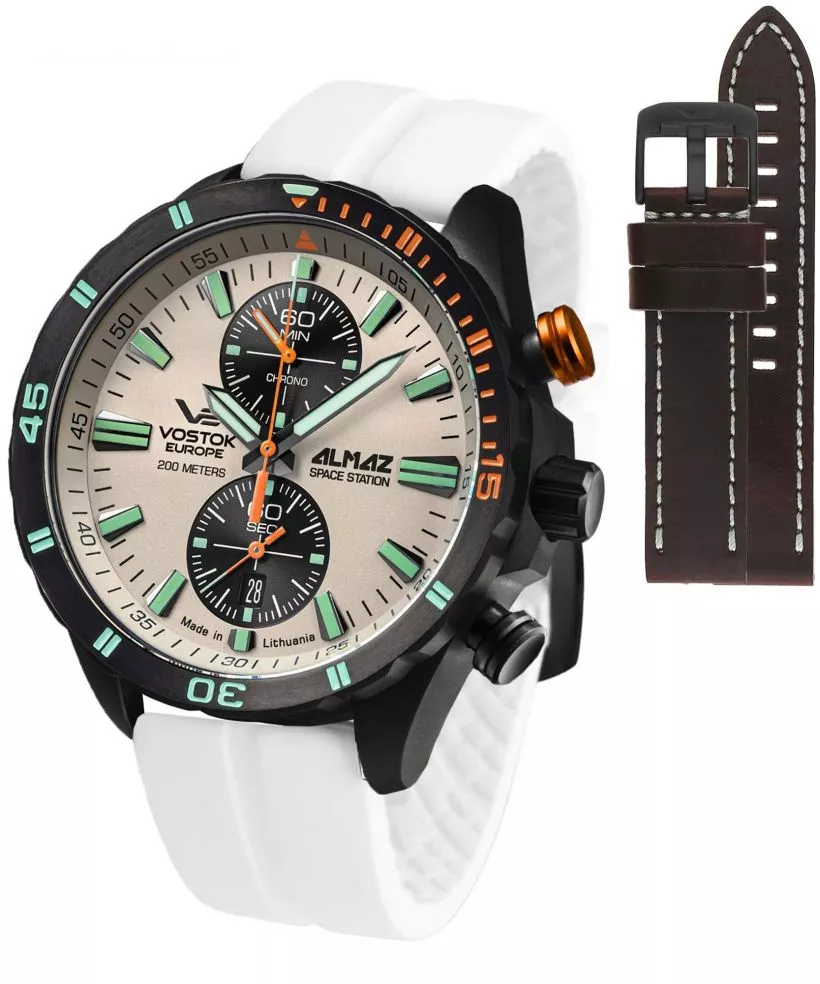 Zegarek męski Vostok Europe Almaz Chrono Limited Edition + paski Vostok
