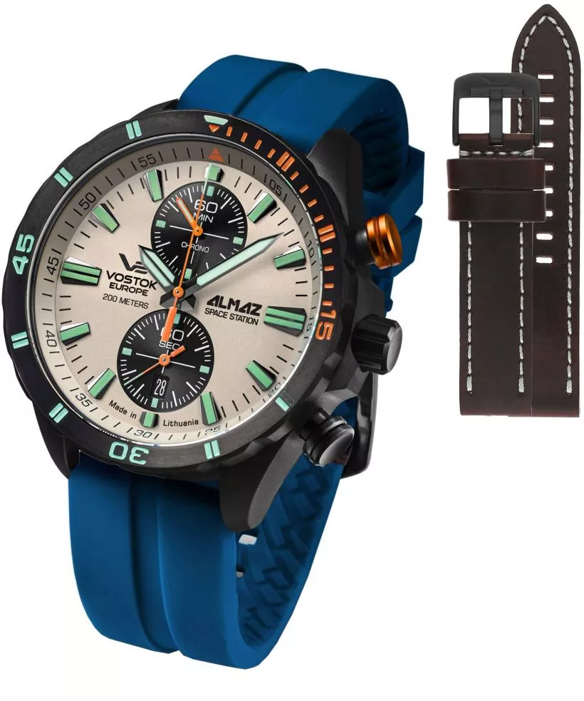 Zegarek męski Vostok Europe Almaz Chrono Limited Edition + paski Vostok