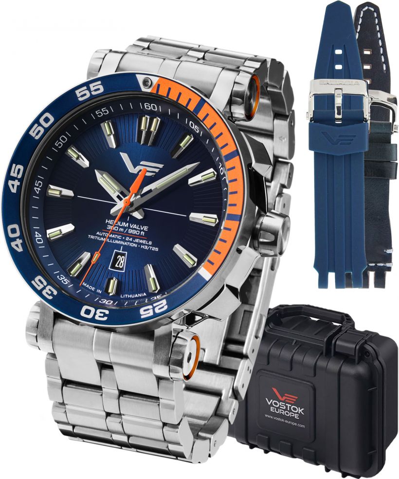 Zegarek męski Vostok Europe Helium Valve Automatic Tritium Illumination SET + 2 paski Vostok