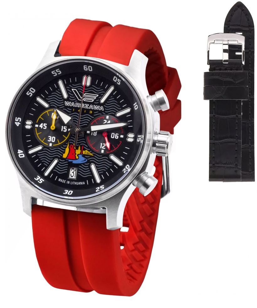 Zegarek męski Vostok Europe Miasta Polski Warszawa Chrono Limited Edition + pasek Vostok